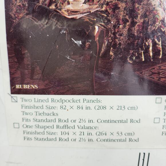 Vintage Laura Ashley Rubens Floral Rod Pocket Drapes 82x84 Set of 2 Panels NEW - Picture 10 of 15